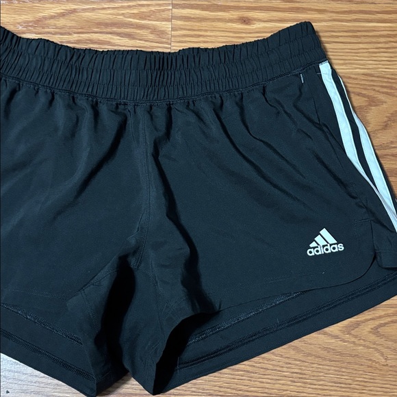 Adidas Women's Black and Blue Athletic Shorts - Picture 2 of 5